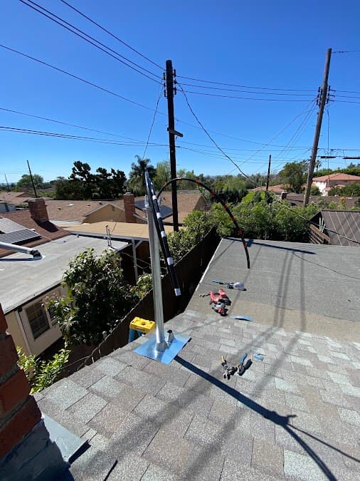 Rooftop electrical service work