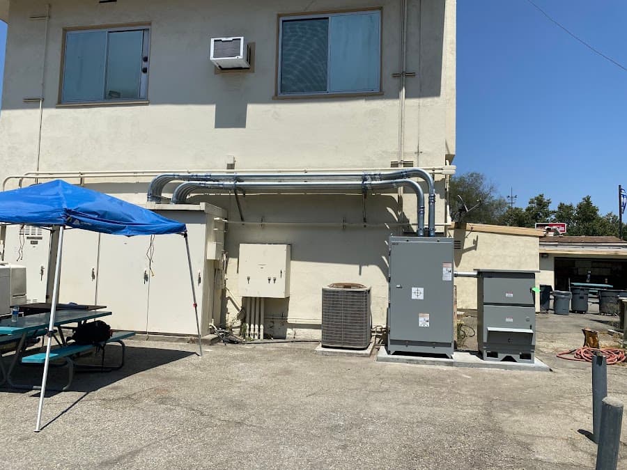 Commercial electrical service install with conduit and utility disconnect